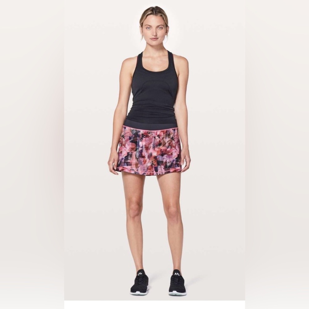 Lululemon Pace-Rival Women’s Pink Abstract Print Active Skort